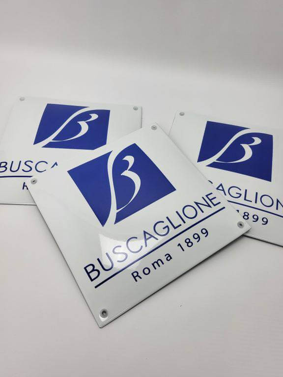Emaille bord laten maken met logo - buscaglione-gebold-emaille_3 Emaille bord laten maken met logo - buscaglione-gebold-emaille_3