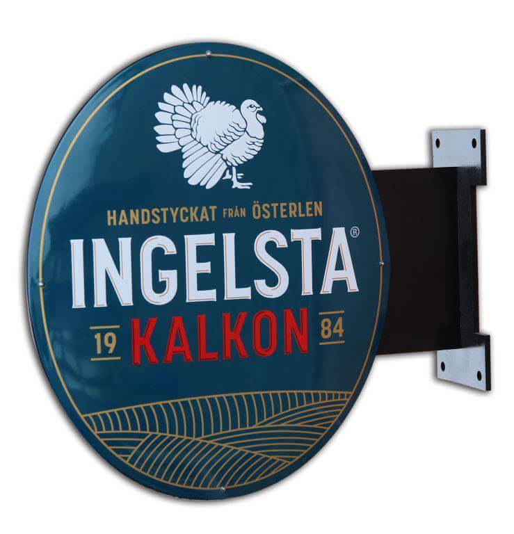 Emaille bord laten maken met logo - ingelsta_kalkon Emaille bord laten maken met logo - ingelsta_kalkon