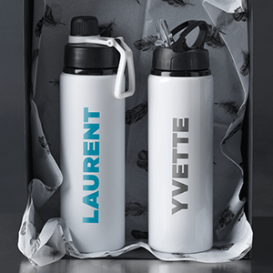 Individuele personalisatie op naam van relatiegeschenken tegen Corona. - drinkware